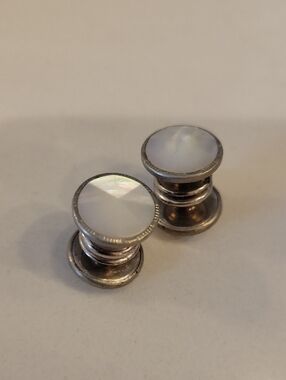 Art Deco Mother Of Pearl Cuff Links